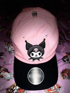 Bioworld Kuromi Pink & Black Baseball Hat